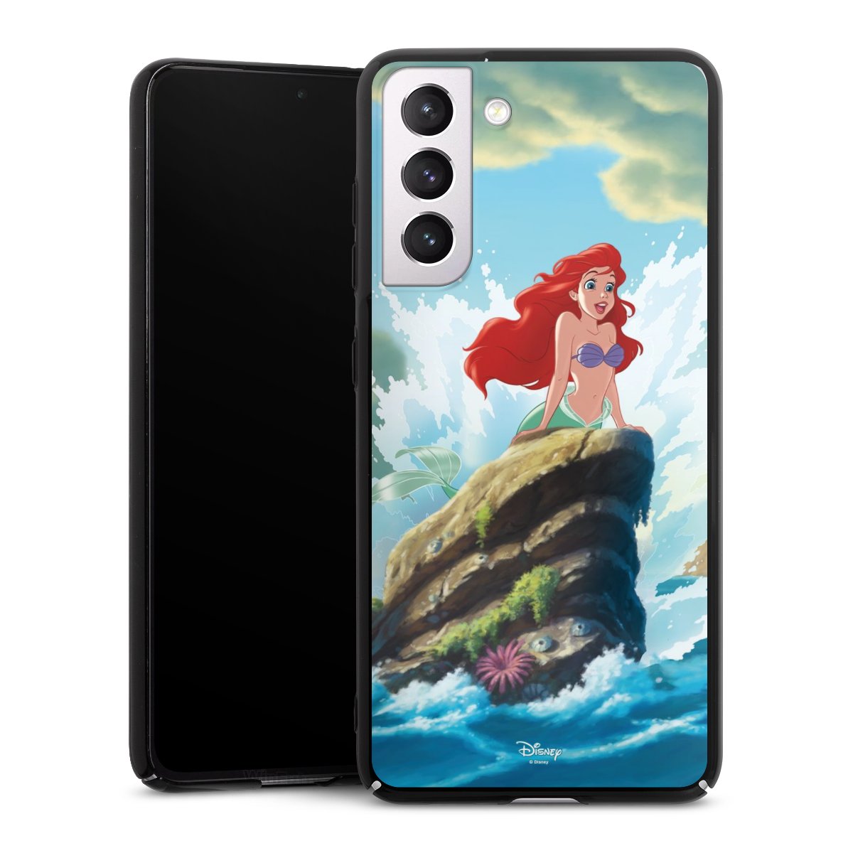 Galaxy S21 FE 5G Handy Hard Case Schutzhülle schwarz Smartphone Backcover Mermaid Arielle Die Meerjungfrau Official Licensed Product Hard Case