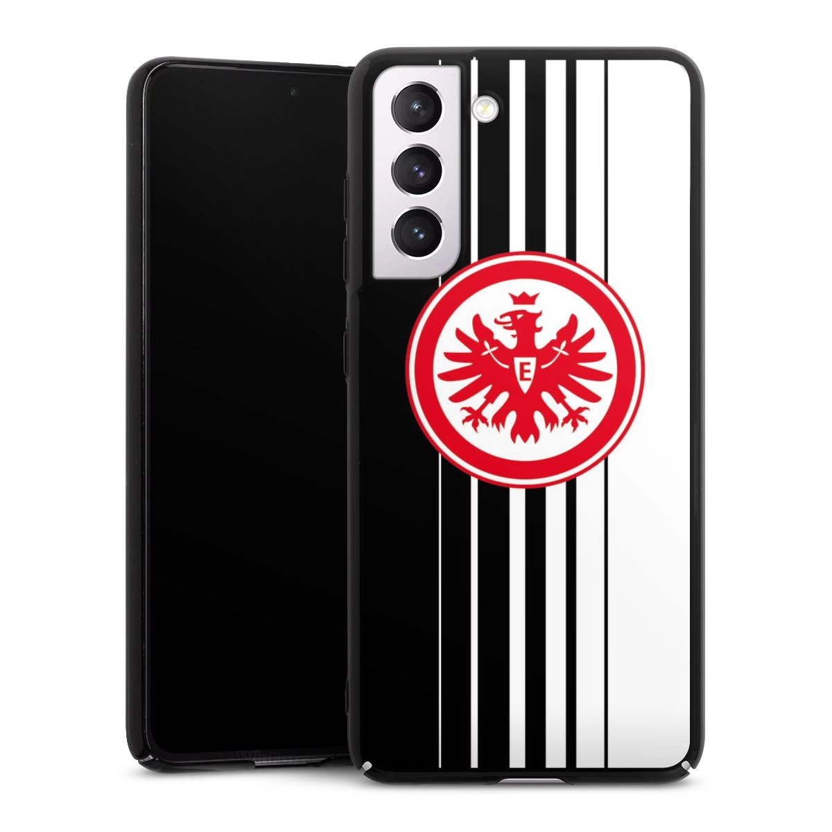 Galaxy S21 FE 5G Handy Hard Case Schutzhülle schwarz Smartphone Backcover Stripes Eintracht Frankfurt Official Licensed Product Hard Case