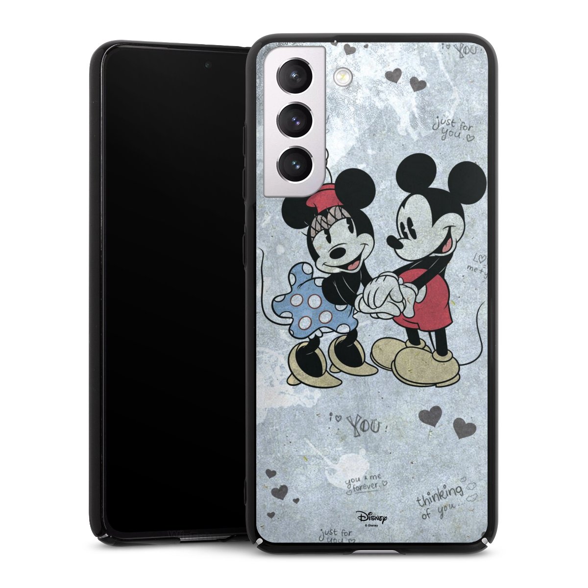 Galaxy S21 FE 5G Handy Hard Case Schutzhülle schwarz Smartphone Backcover Mickey & Minnie Mouse Vintage Disney Hard Case