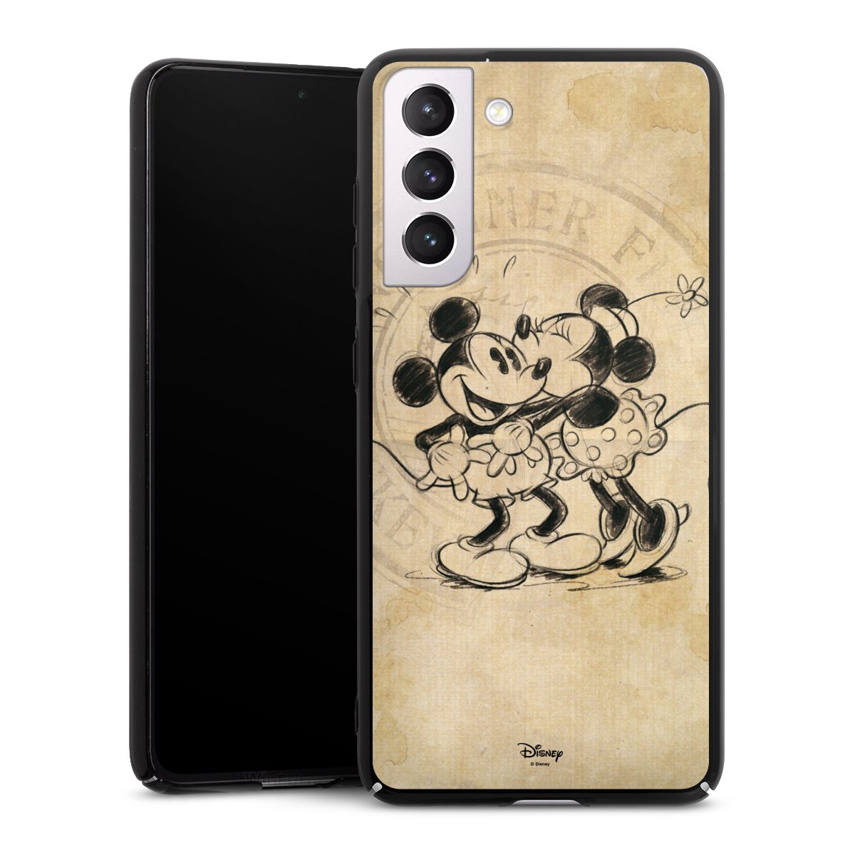 Galaxy S21 FE 5G Handy Hard Case Schutzhülle schwarz Smartphone Backcover Mickey Mouse Vintage Minnie Mouse Hard Case