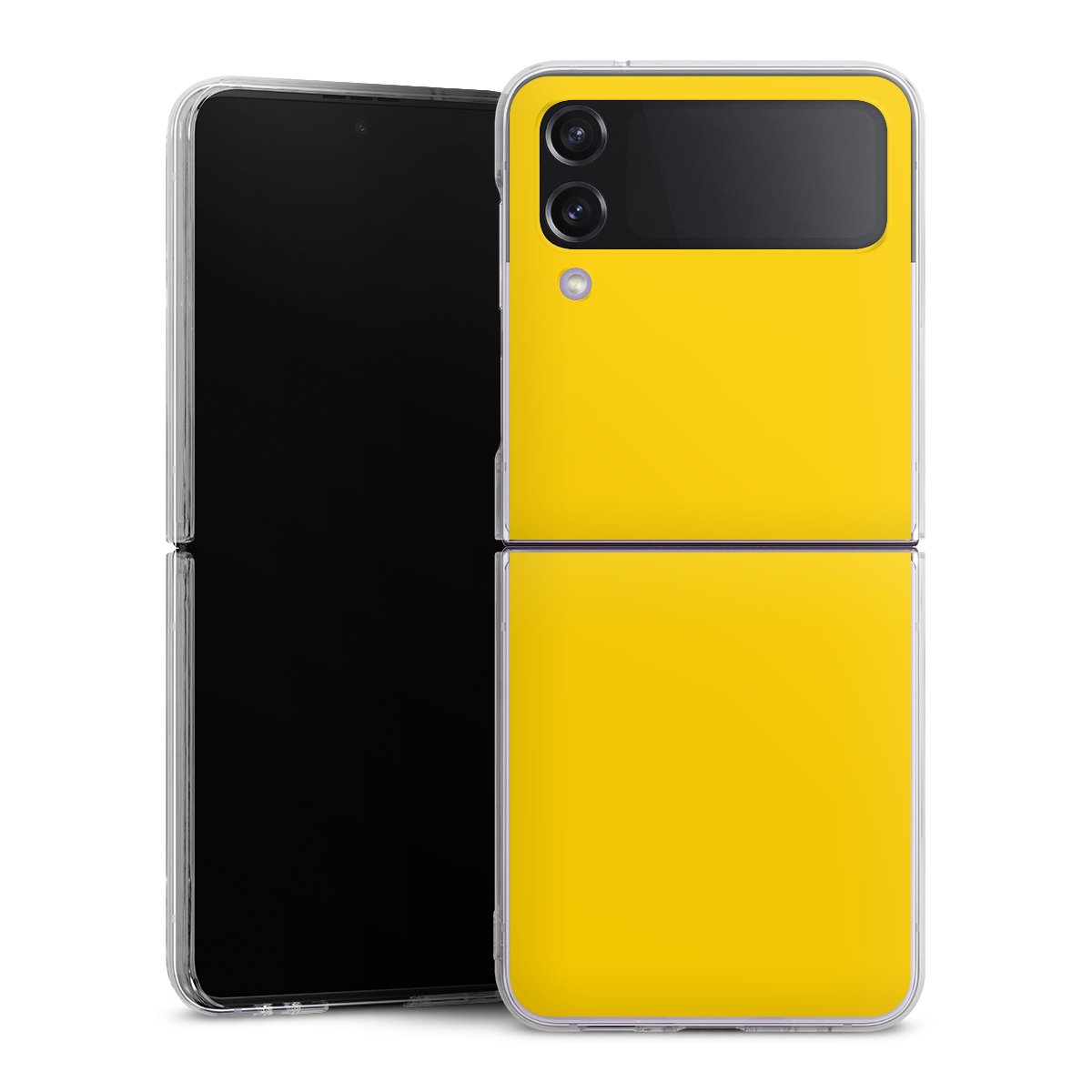 Galaxy Z Flip 4 Handy Hard Case Schutzhülle transparent Smartphone Handy Hülle Yellow Unicoloured Colour Hard Case