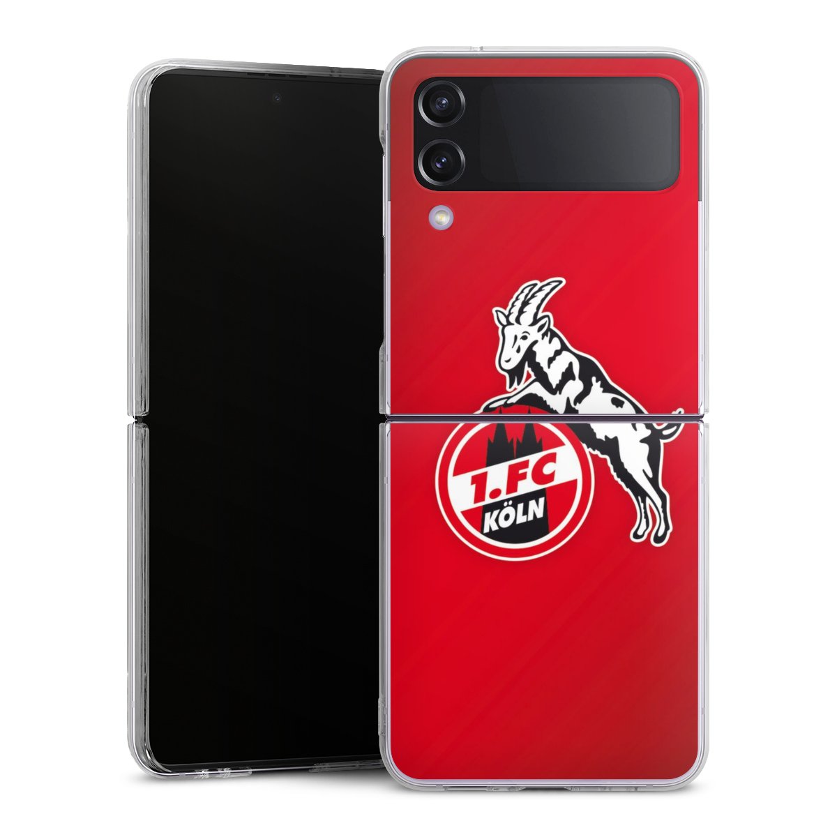 Galaxy Z Flip 4 Handy Hard Case Schutzhülle transparent Smartphone Handy Hülle Official Licensed Product Effzeh 1. Fc Köln Hard Case