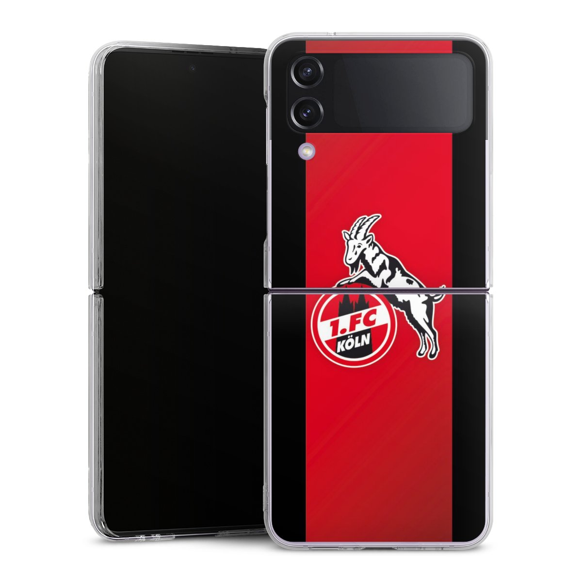 Galaxy Z Flip 4 Handy Hard Case Schutzhülle transparent Smartphone Handy Hülle Official Licensed Product Billy Goat Hennes 1. Fc Köln Hard Case