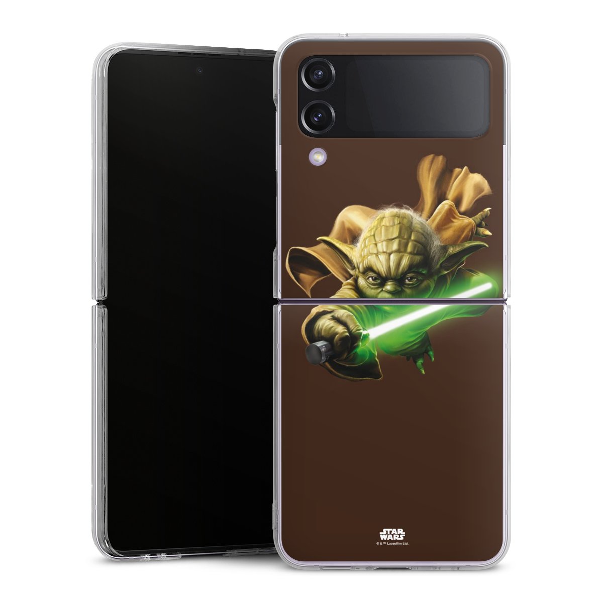 Galaxy Z Flip 4 Handy Hard Case Schutzhülle transparent Smartphone Handy Hülle Yoda Merchandise Star Wars Hard Case