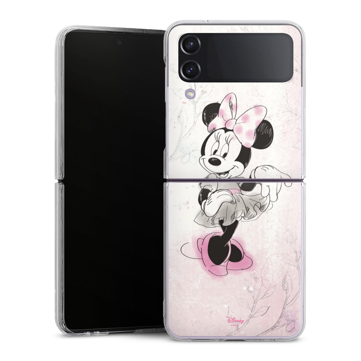 Galaxy Z Flip 4 Handy Hard Case Schutzhülle transparent Smartphone Handy Hülle Disney Minnie Mouse Vintage Hard Case