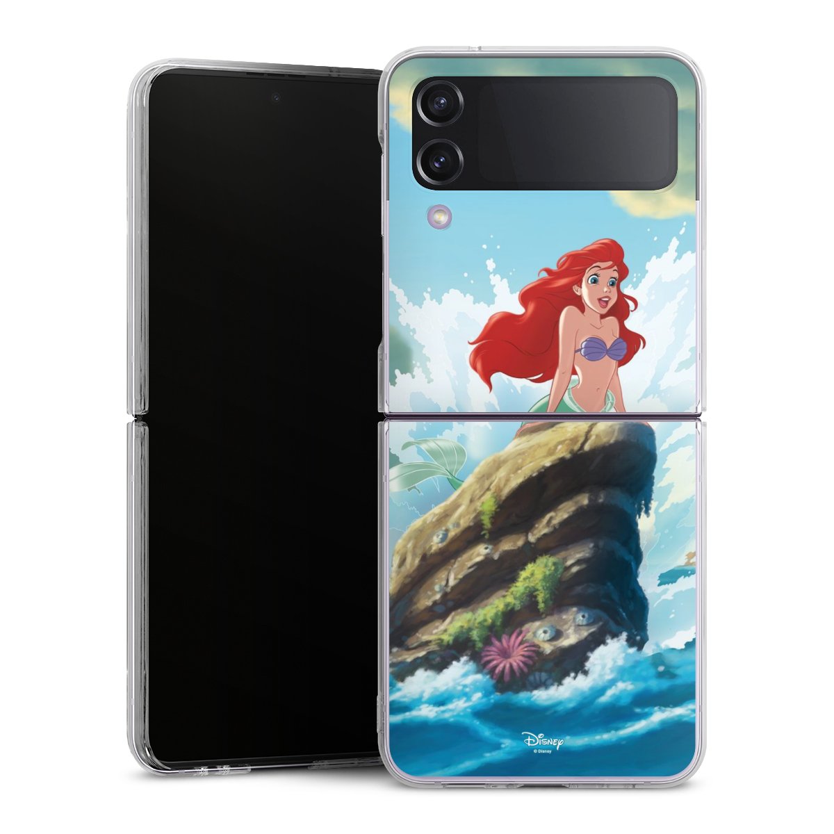 Galaxy Z Flip 4 Handy Hard Case Schutzhülle transparent Smartphone Handy Hülle Mermaid Arielle Die Meerjungfrau Official Licensed Product Hard Case