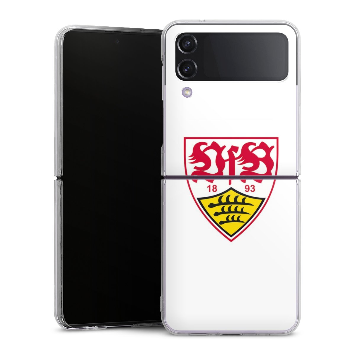 Galaxy Z Flip 4 Handy Hard Case Schutzhülle transparent Smartphone Handy Hülle Logo Official Licensed Product Vfb Stuttgart Hard Case