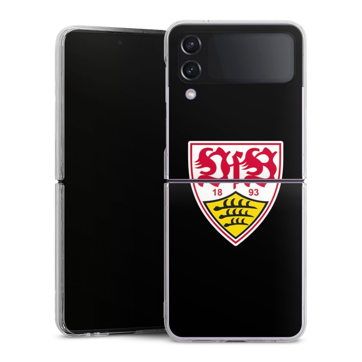 Galaxy Z Flip 4 Handy Hard Case Schutzhülle transparent Smartphone Handy Hülle Vfb Stuttgart Official Licensed Product Coat Of Arms Hard Case