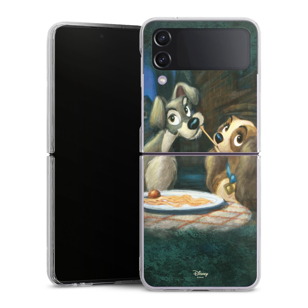 Galaxy Z Flip 4 Handy Hard Case Schutzhülle transparent Smartphone Handy Hülle Lady And The Tramp Official Licensed Product Disney Hard Case