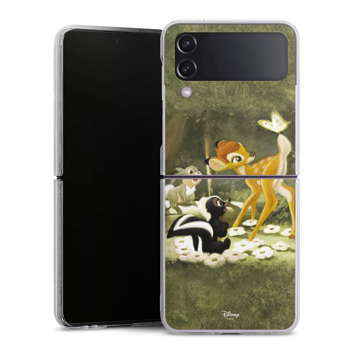 Galaxy Z Flip 4 Handy Hard Case Schutzhülle transparent Smartphone Handy Hülle Disney Official Licensed Product Bambi Hard Case