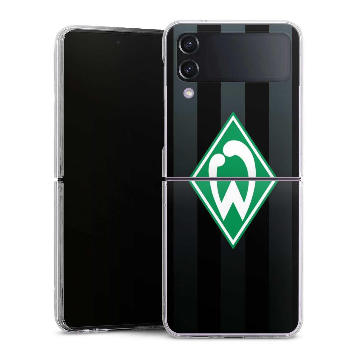 Galaxy Z Flip 4 Handy Hard Case Schutzhülle transparent Smartphone Handy Hülle Stripes Sv Werder Bremen Official Licensed Product Hard Case