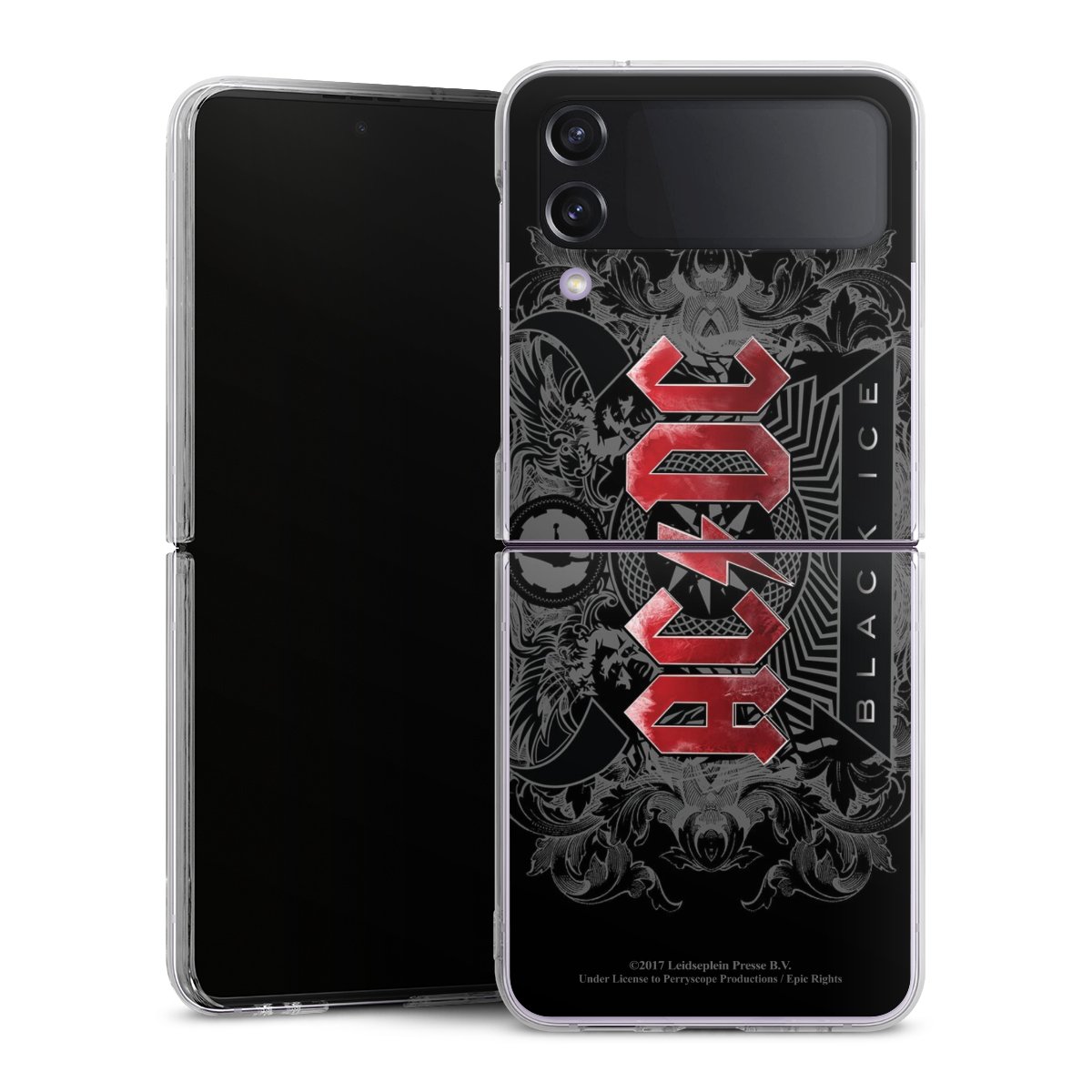 Galaxy Z Flip 4 Handy Hard Case Schutzhülle transparent Smartphone Handy Hülle Merchandise Black Ice Acdc Hard Case