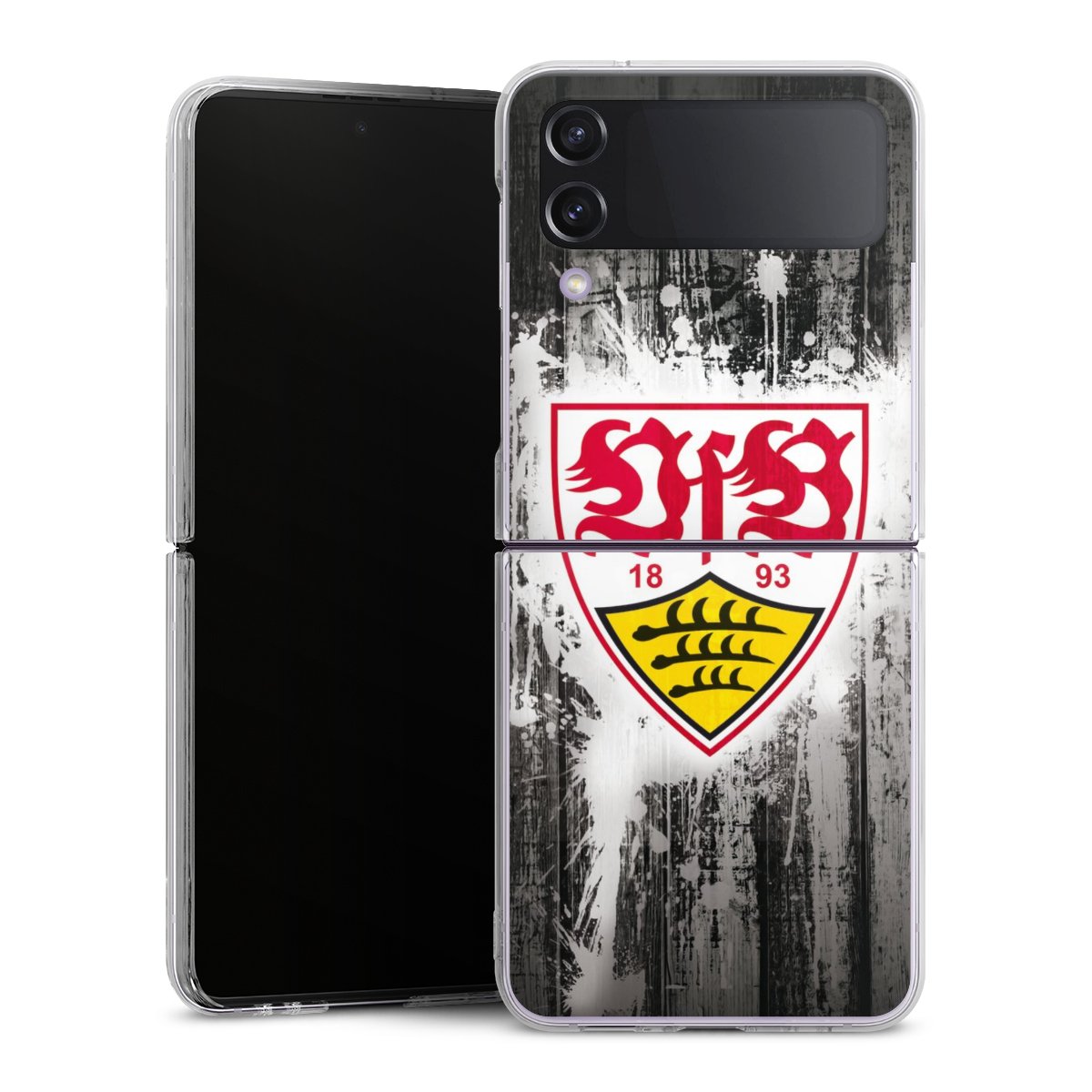 Galaxy Z Flip 4 Handy Hard Case Schutzhülle transparent Smartphone Handy Hülle Vfb Stuttgart Official Licensed Product Hard Case