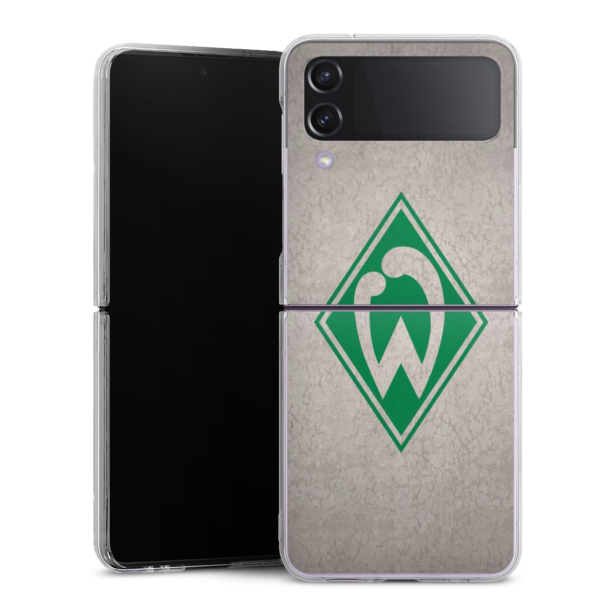 Galaxy Z Flip 4 Handy Hard Case Schutzhülle transparent Smartphone Handy Hülle Sv Werder Bremen Concrete Official Licensed Product Hard Case