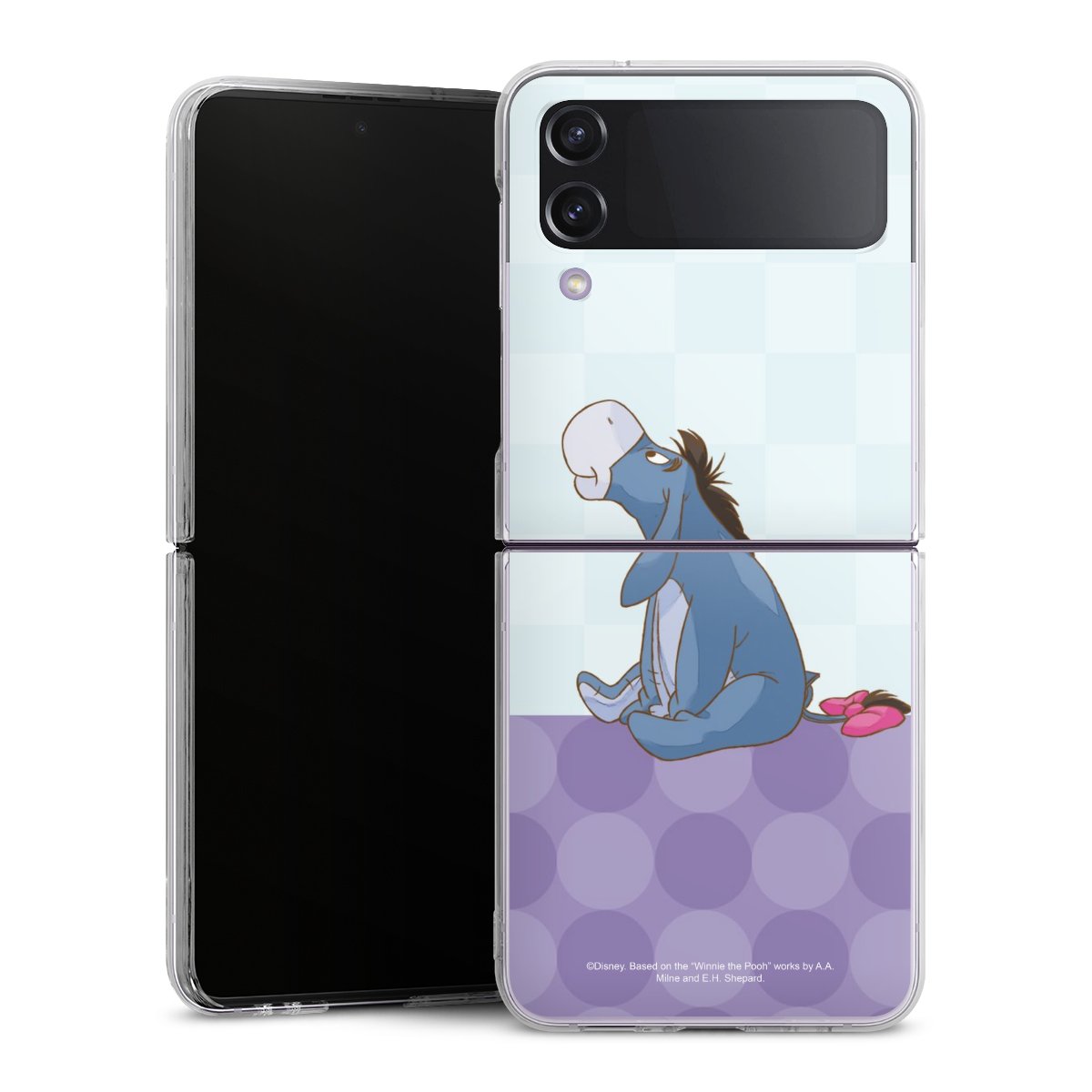 Galaxy Z Flip 4 Handy Hard Case Schutzhülle transparent Smartphone Handy Hülle Disney Donkey Winnie The Pooh Hard Case