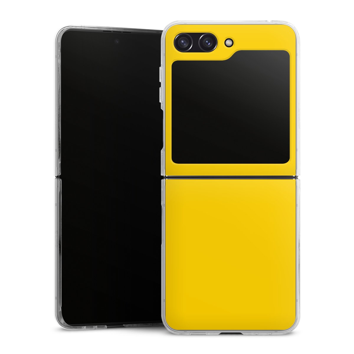 Galaxy Z Flip 5 Handy Hard Case Schutzhülle transparent Smartphone Handy Hülle Yellow Unicoloured Colour Hard Case