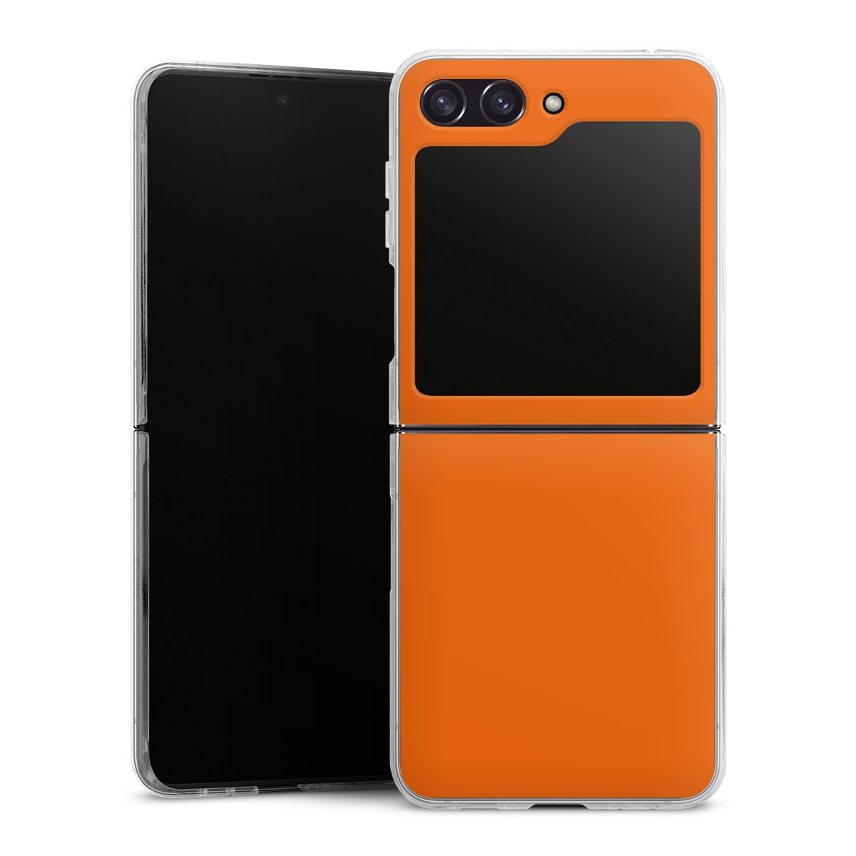 Galaxy Z Flip 5 Handy Hard Case Schutzhülle transparent Smartphone Handy Hülle Orange Colour Unicoloured Hard Case