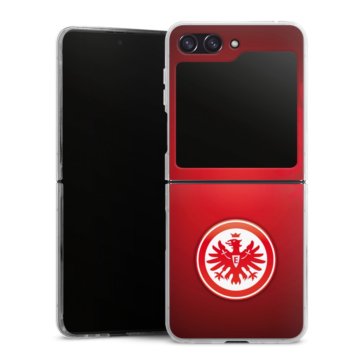 Galaxy Z Flip 5 Handy Hard Case Schutzhülle transparent Smartphone Handy Hülle Eintracht Frankfurt Official Licensed Product Coat Of Arms Hard Case