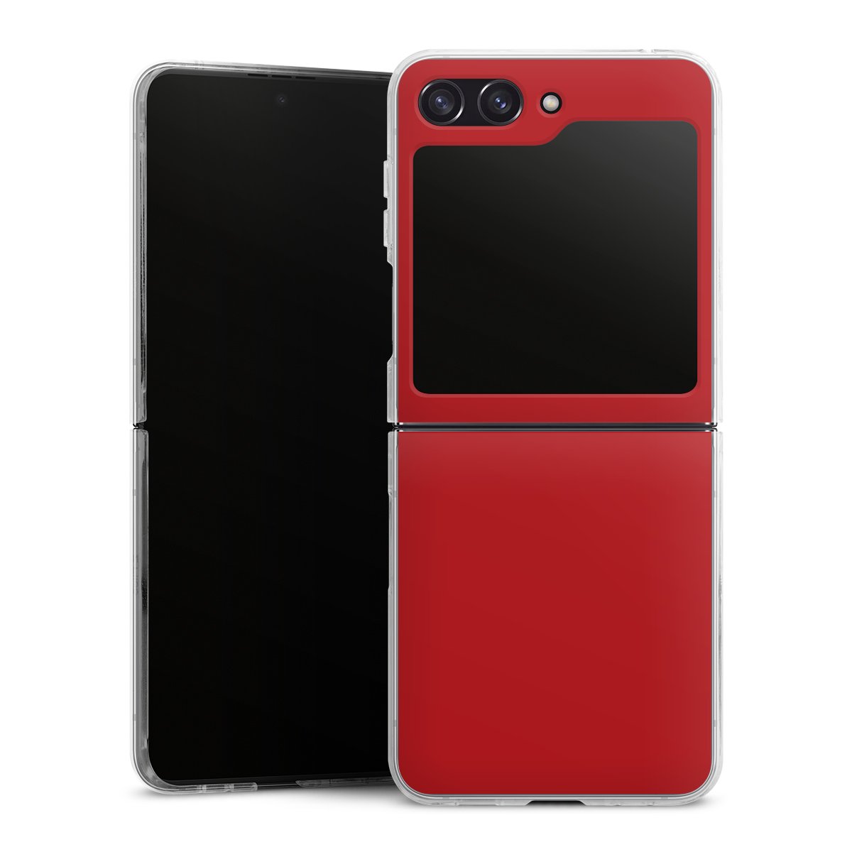 Galaxy Z Flip 5 Handy Hard Case Schutzhülle transparent Smartphone Handy Hülle Colour Unicoloured Red Hard Case