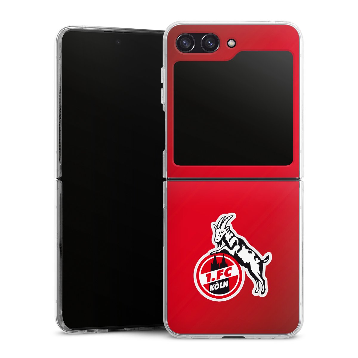 Galaxy Z Flip 5 Handy Hard Case Schutzhülle transparent Smartphone Handy Hülle Official Licensed Product Effzeh 1. Fc Köln Hard Case