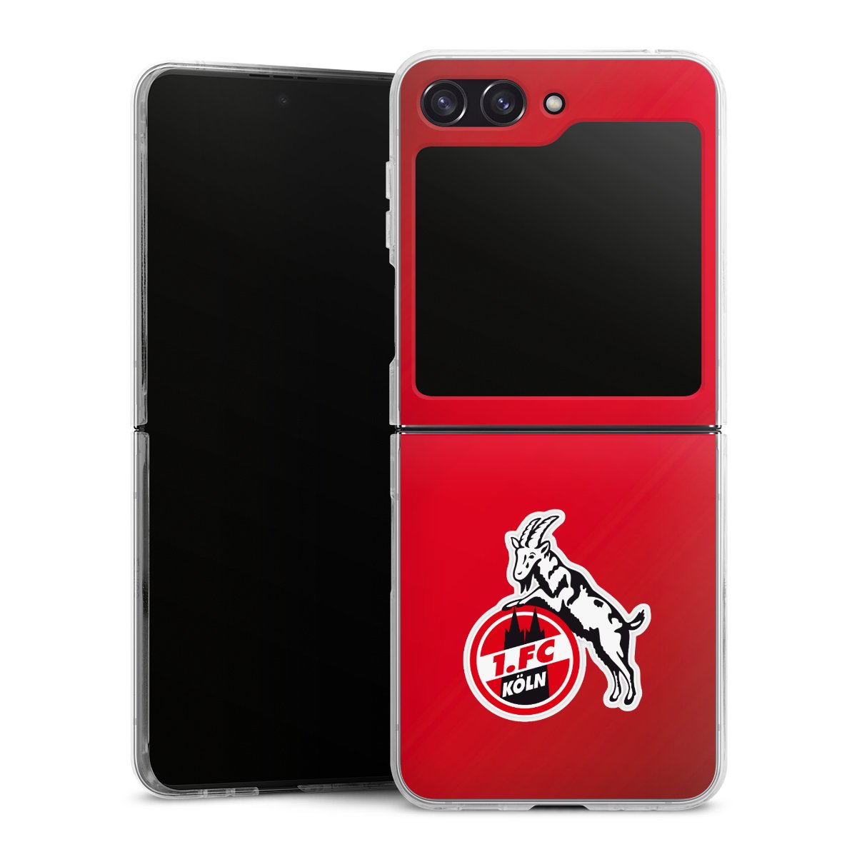 Galaxy Z Flip 5 Handy Hard Case Schutzhülle transparent Smartphone Handy Hülle Official Licensed Product Billy Goat Hennes 1. Fc Köln Hard Case