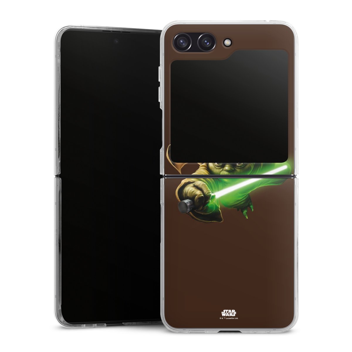 Galaxy Z Flip 5 Handy Hard Case Schutzhülle transparent Smartphone Handy Hülle Yoda Merchandise Star Wars Hard Case