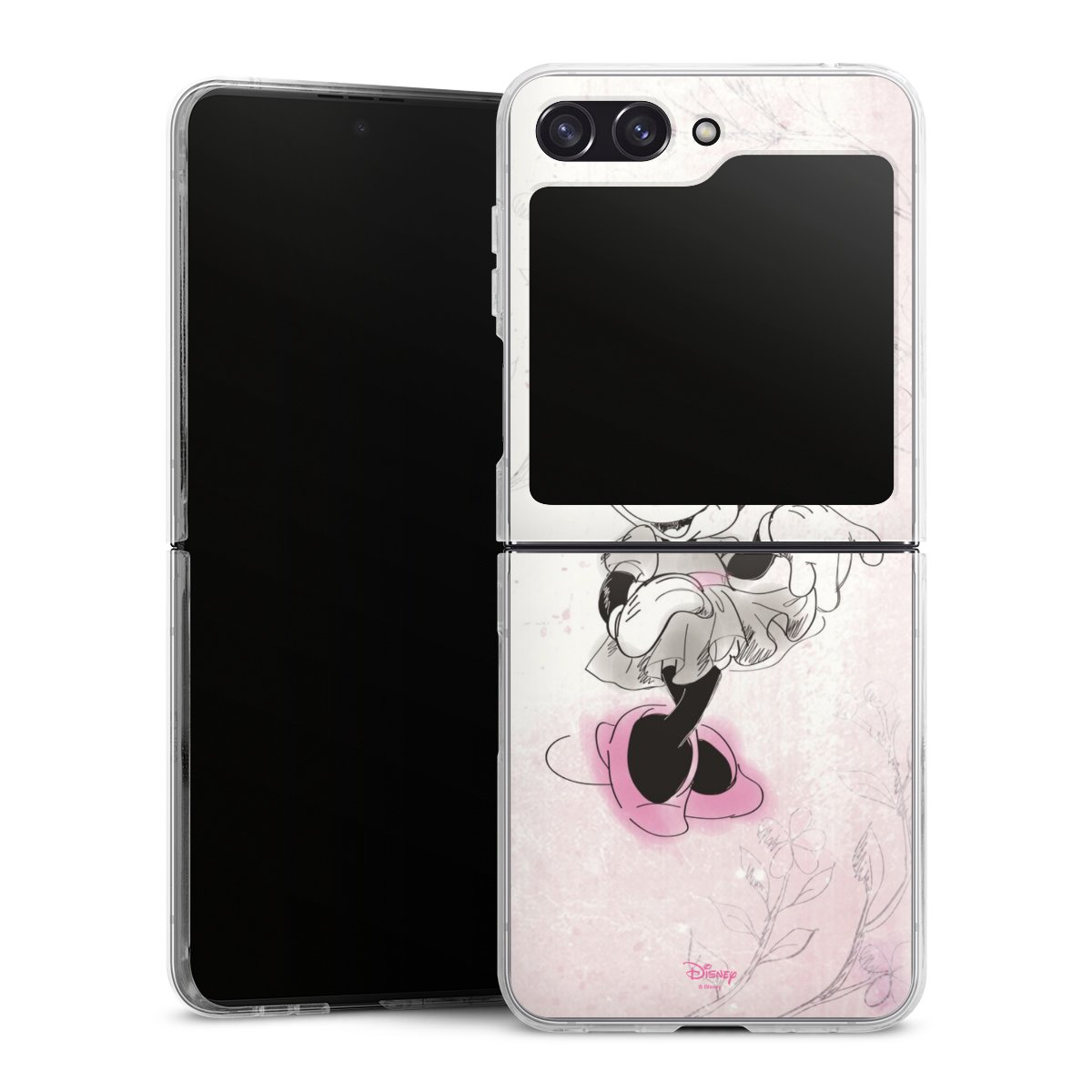 Galaxy Z Flip 5 Handy Hard Case Schutzhülle transparent Smartphone Handy Hülle Disney Minnie Mouse Vintage Hard Case