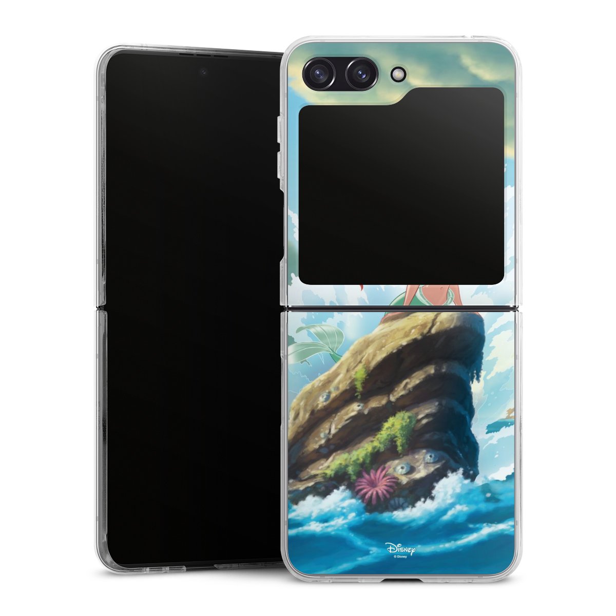 Galaxy Z Flip 5 Handy Hard Case Schutzhülle transparent Smartphone Handy Hülle Mermaid Arielle Die Meerjungfrau Official Licensed Product Hard Case