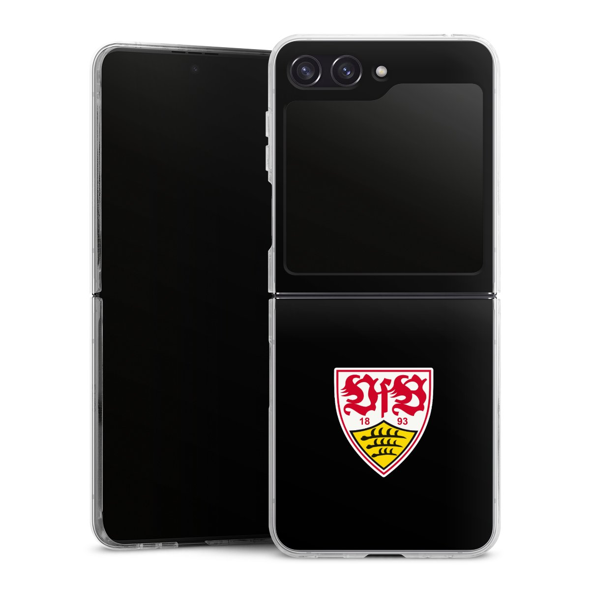 Galaxy Z Flip 5 Handy Hard Case Schutzhülle transparent Smartphone Handy Hülle Vfb Stuttgart Official Licensed Product Coat Of Arms Hard Case