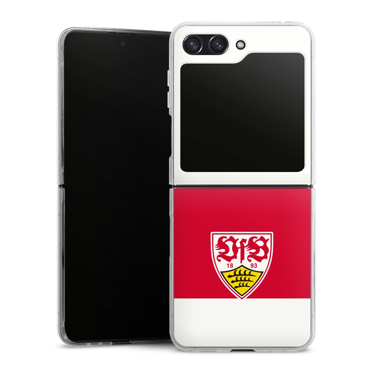 Galaxy Z Flip 5 Handy Hard Case Schutzhülle transparent Smartphone Handy Hülle Official Licensed Product Logo Vfb Stuttgart Hard Case