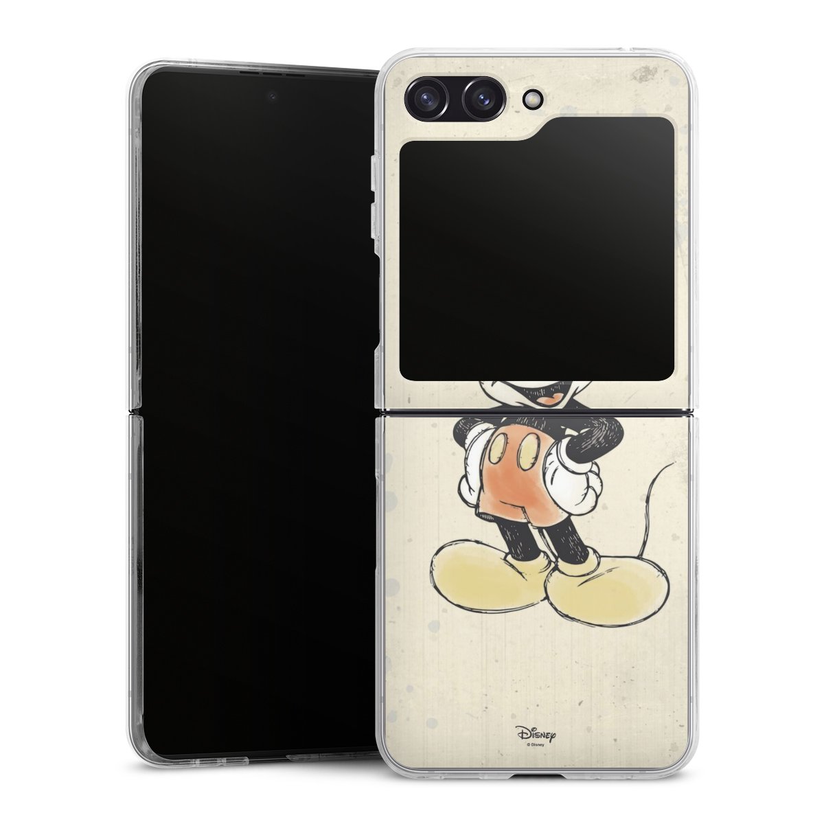 Galaxy Z Flip 5 Handy Hard Case Schutzhülle transparent Smartphone Handy Hülle Water Colour Mickey & Minnie Mouse Official Licensed Product Hard Case