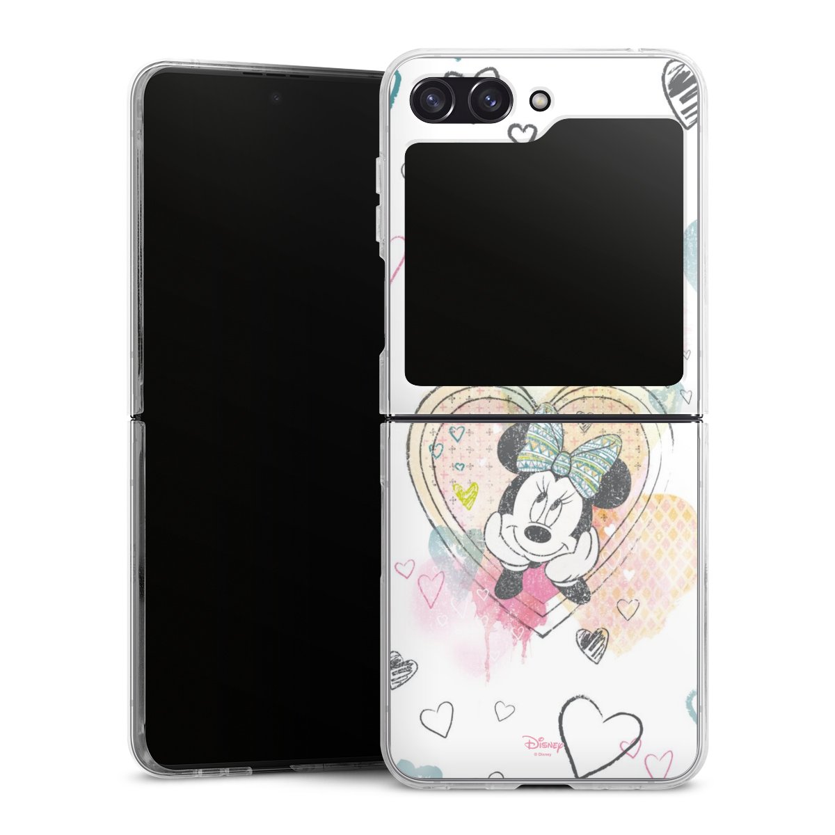 Galaxy Z Flip 5 Handy Hard Case Schutzhülle transparent Smartphone Handy Hülle Disney Official Licensed Product Minnie Mouse Hard Case