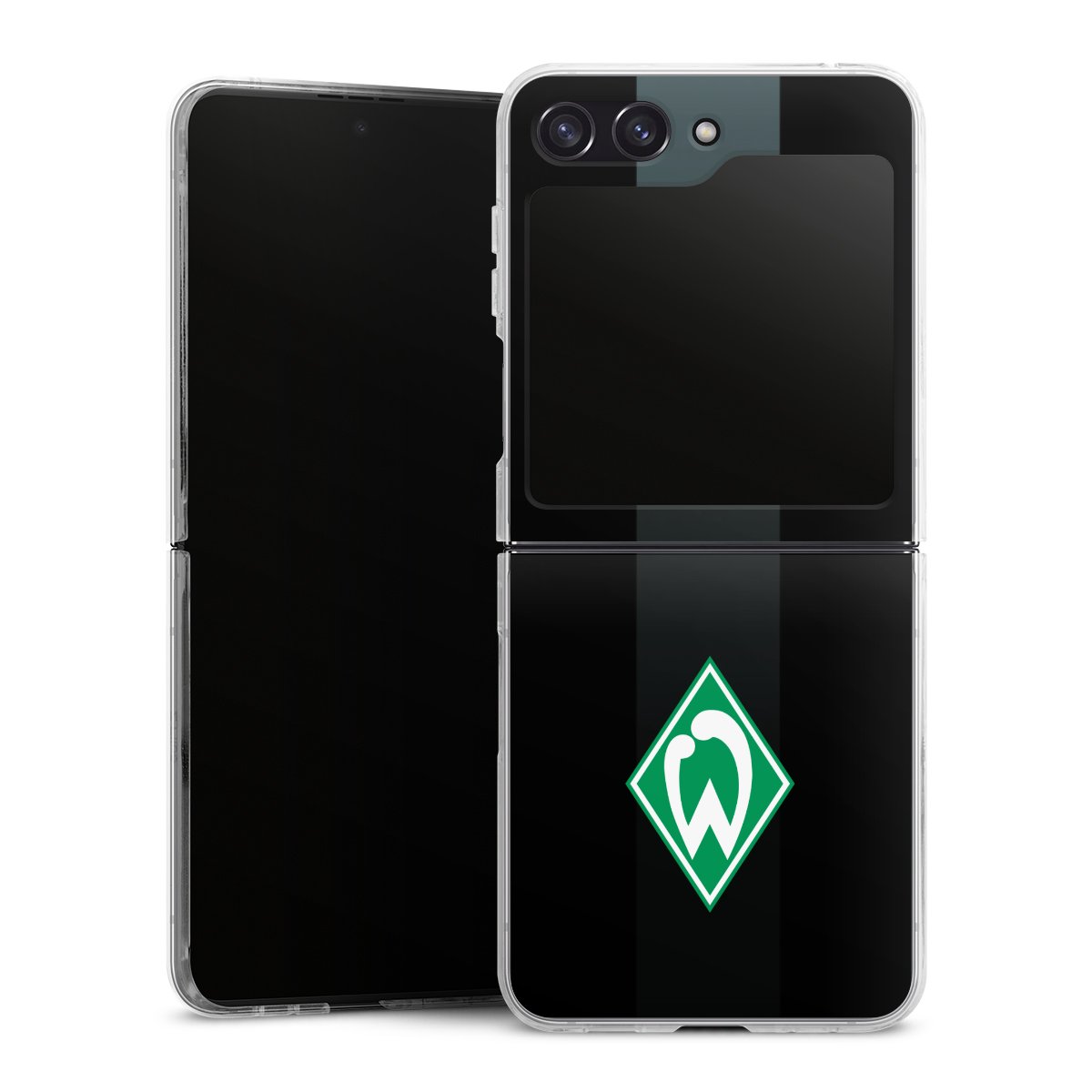 Galaxy Z Flip 5 Handy Hard Case Schutzhülle transparent Smartphone Handy Hülle Stripes Sv Werder Bremen Official Licensed Product Hard Case