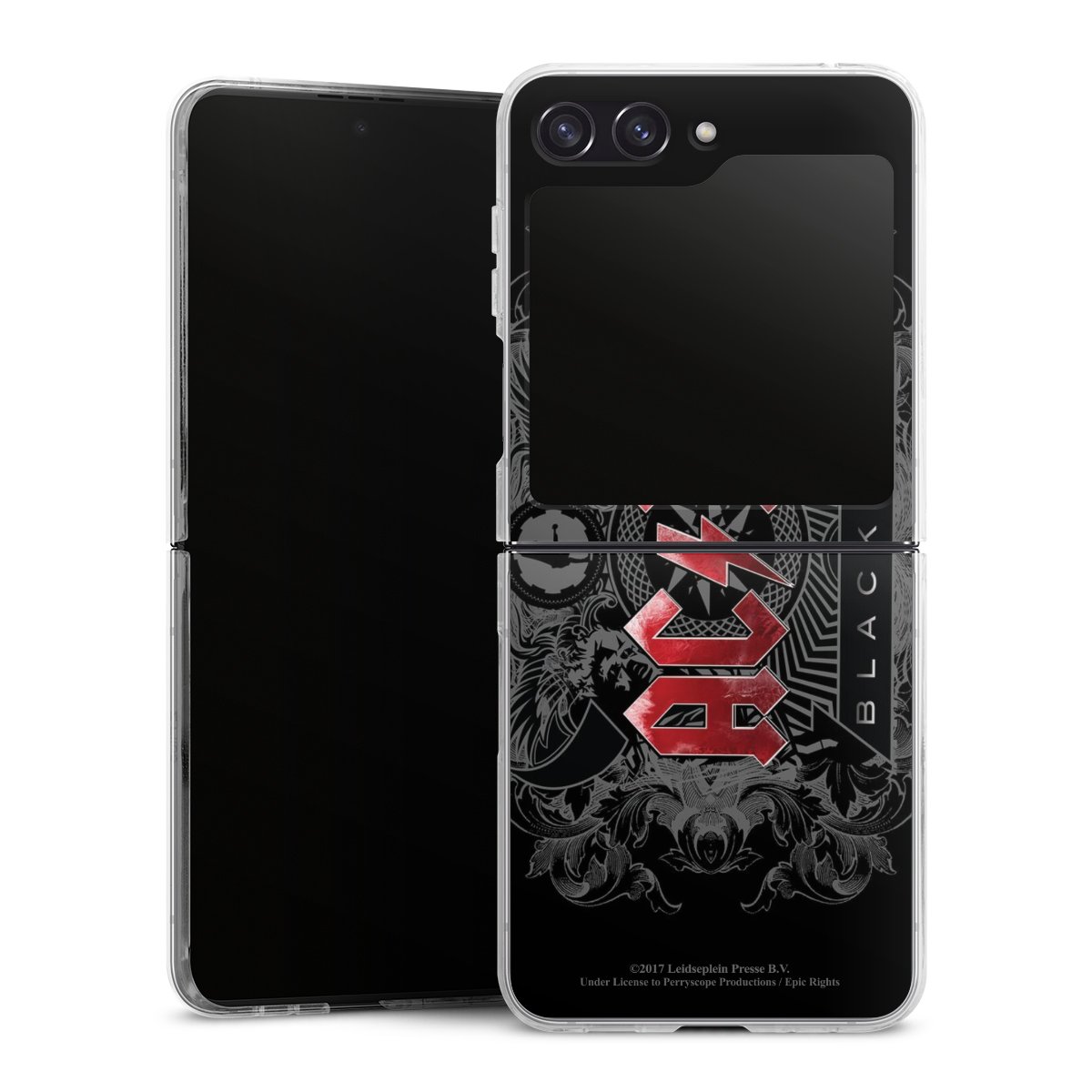 Galaxy Z Flip 5 Handy Hard Case Schutzhülle transparent Smartphone Handy Hülle Merchandise Black Ice Acdc Hard Case