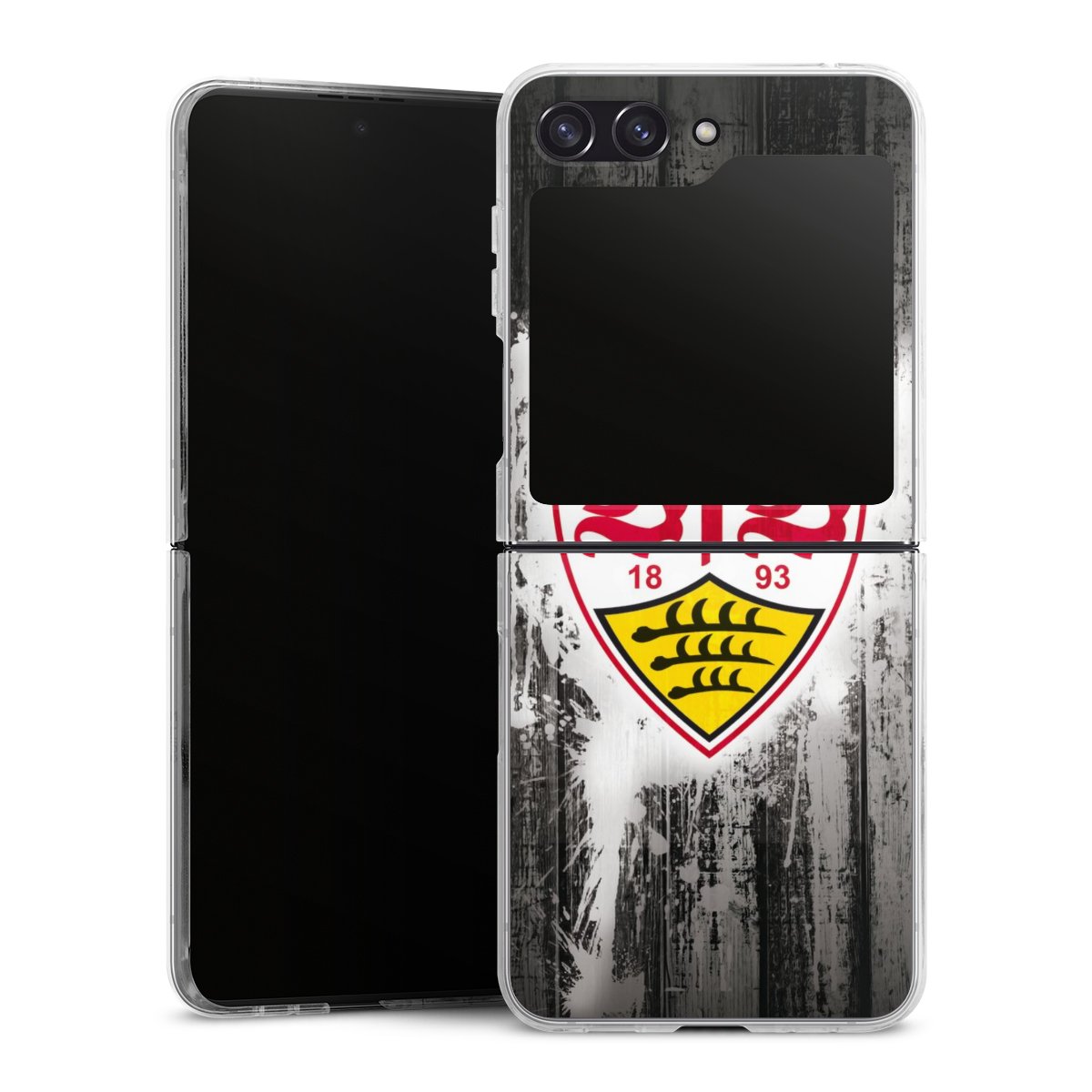 Galaxy Z Flip 5 Handy Hard Case Schutzhülle transparent Smartphone Handy Hülle Vfb Stuttgart Official Licensed Product Hard Case