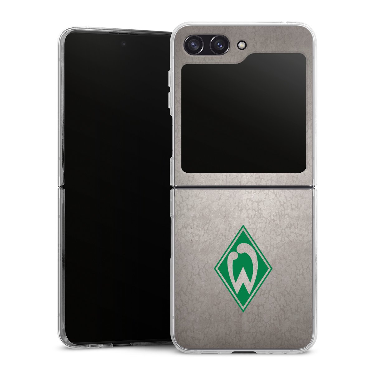 Galaxy Z Flip 5 Handy Hard Case Schutzhülle transparent Smartphone Handy Hülle Sv Werder Bremen Concrete Official Licensed Product Hard Case