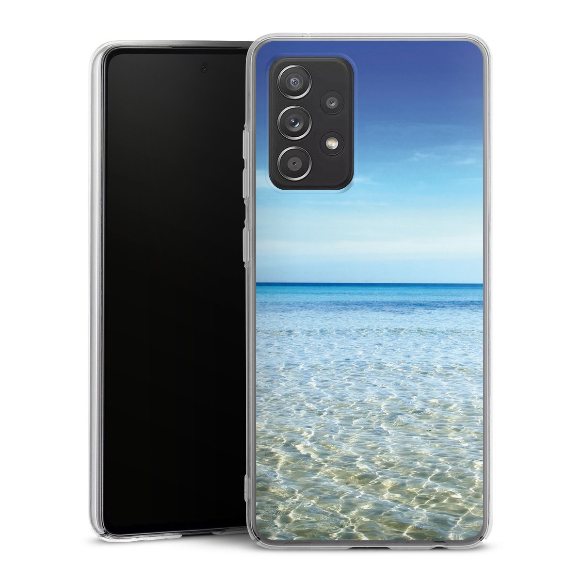 Galaxy A52s 5G Handy Hard Case Schutzhülle transparent Smartphone Handy Hülle Urlaub Sky Ocean Hard Case