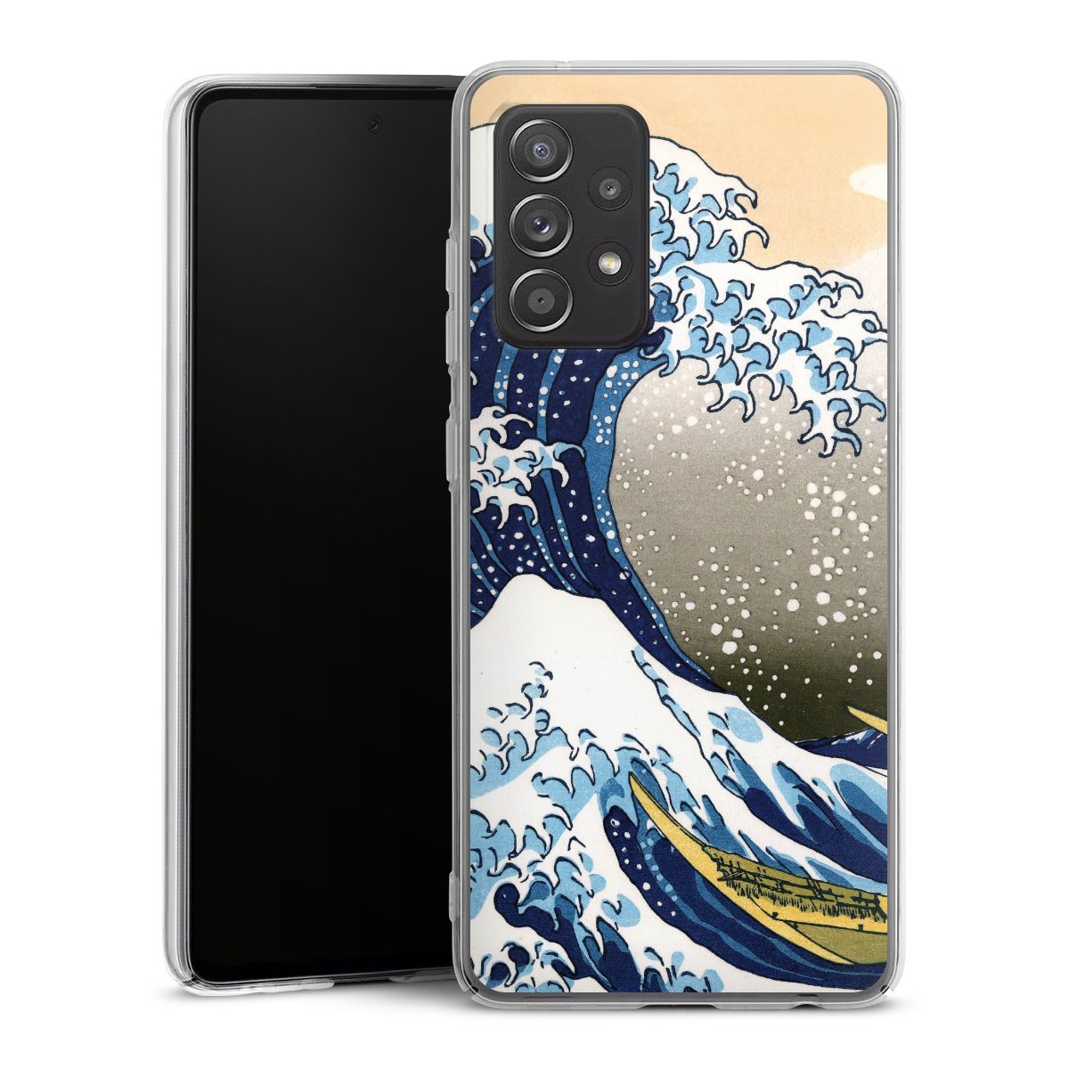 Galaxy A52s 5G Handy Hard Case Schutzhülle transparent Smartphone Handy Hülle Kunst Katsushika Hokusai Die Große Welle Vor Kanagawa Hard Case