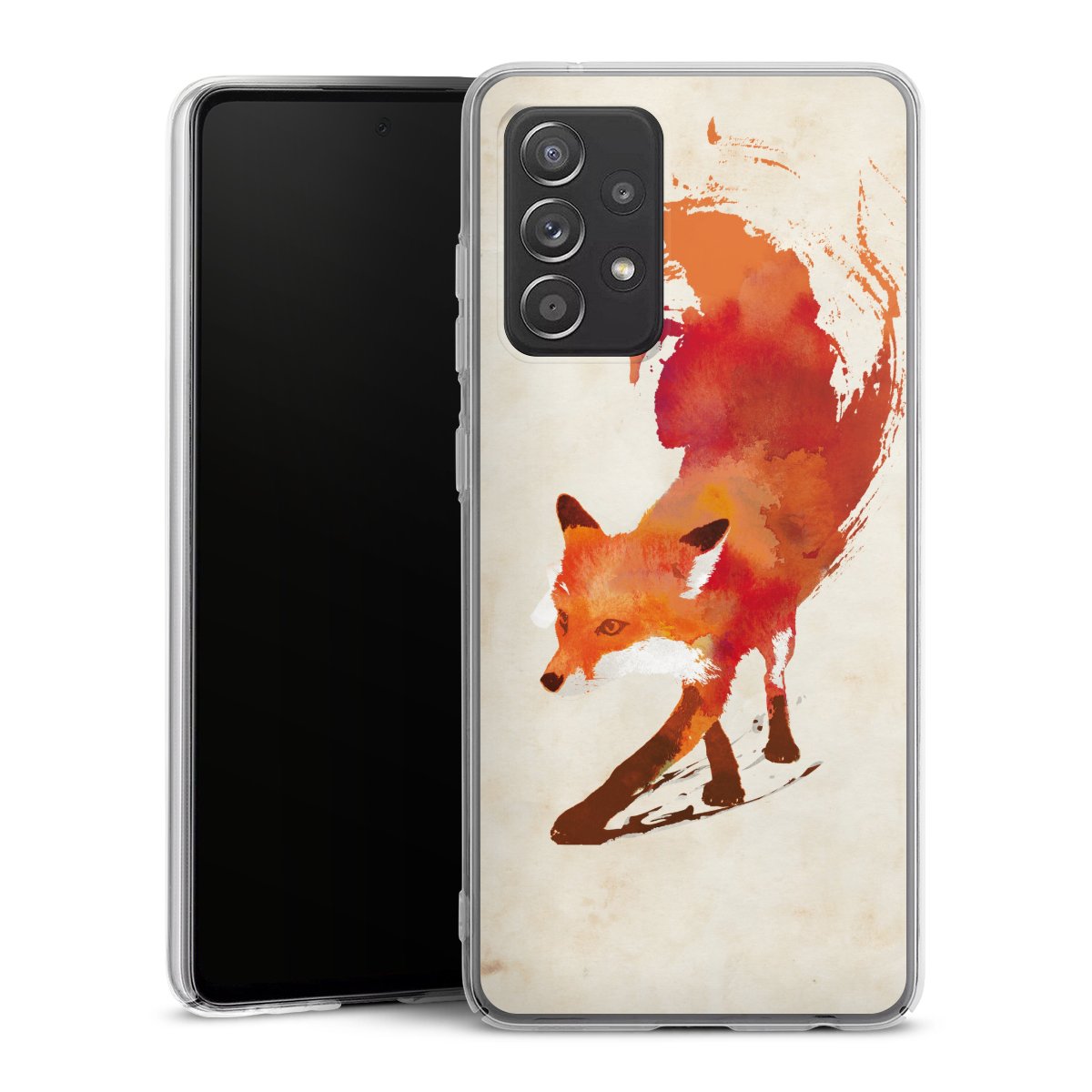 Galaxy A52s 5G Handy Hard Case Schutzhülle transparent Smartphone Handy Hülle Fox Graphic Hard Case