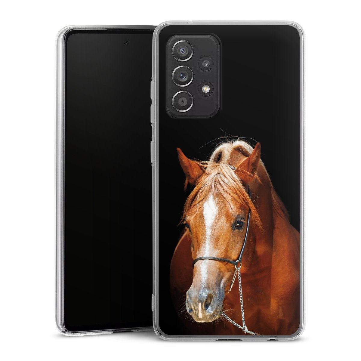 Galaxy A52s 5G Handy Hard Case Schutzhülle transparent Smartphone Handy Hülle Mare Horse Hobby Hard Case