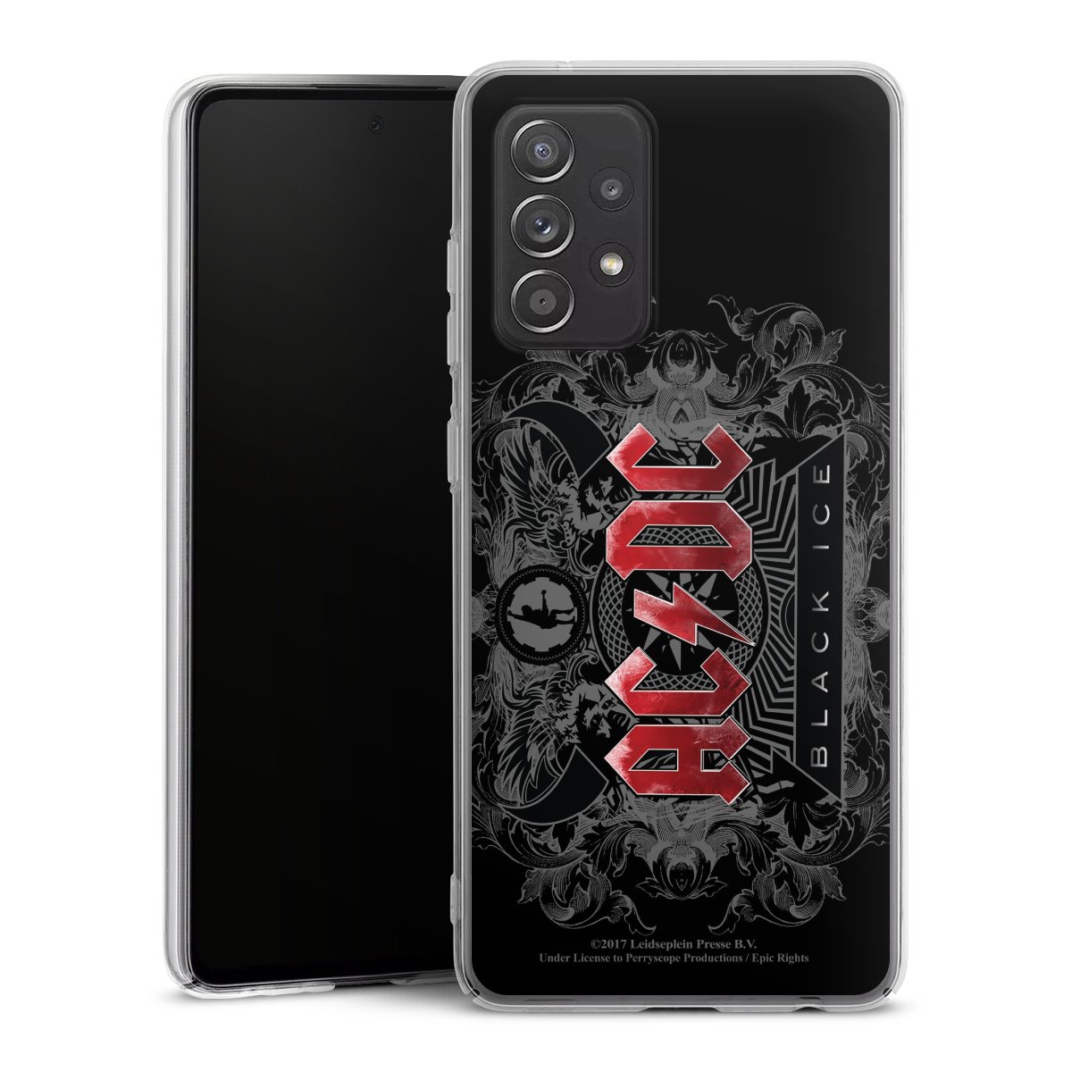 Galaxy A52s 5G Handy Hard Case Schutzhülle transparent Smartphone Handy Hülle Merchandise Black Ice Acdc Hard Case