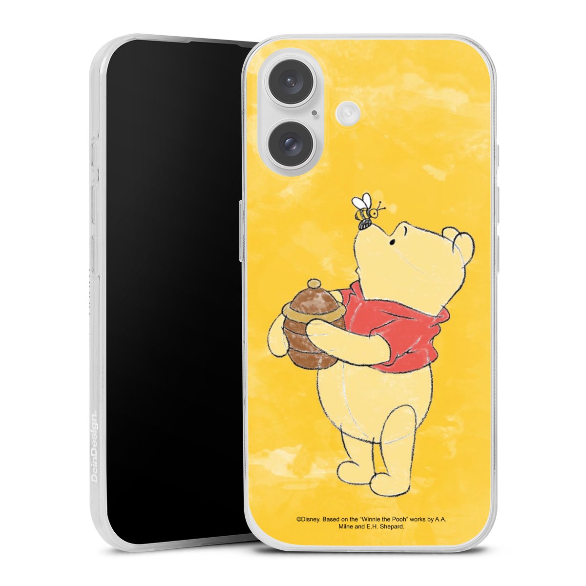 iPhone 16 Handy Slim Case extra dünn Silikon Handyhülle transparent Hülle Official Licensed Product Winnie The Pooh Disney Silikon Slim Case