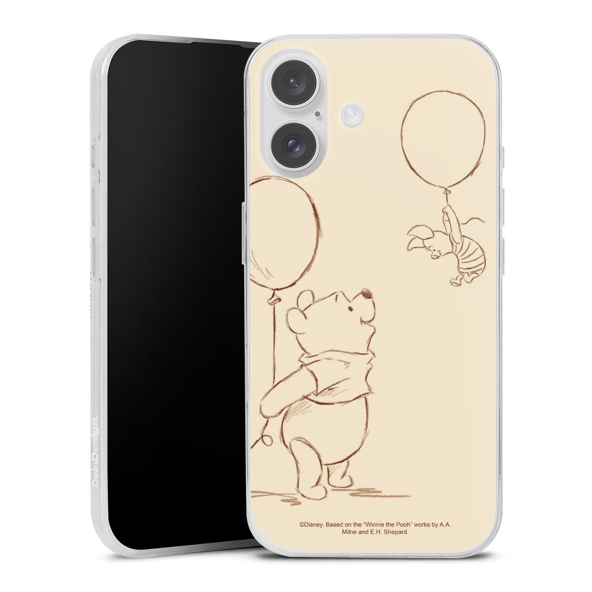 iPhone 16 Handy Slim Case extra dünn Silikon Handyhülle transparent Hülle Official Licensed Product Winnie The Pooh Disney Silikon Slim Case