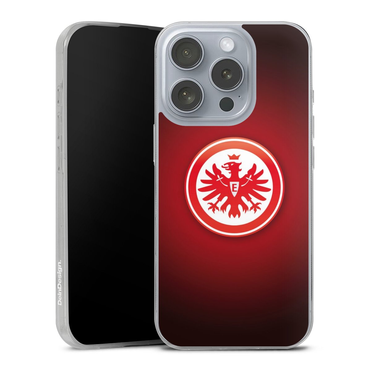 iPhone 16 Pro Handy Slim Case extra dünn Silikon Handyhülle transparent Hülle Eintracht Frankfurt Official Licensed Product Coat Of Arms Silikon Slim Case