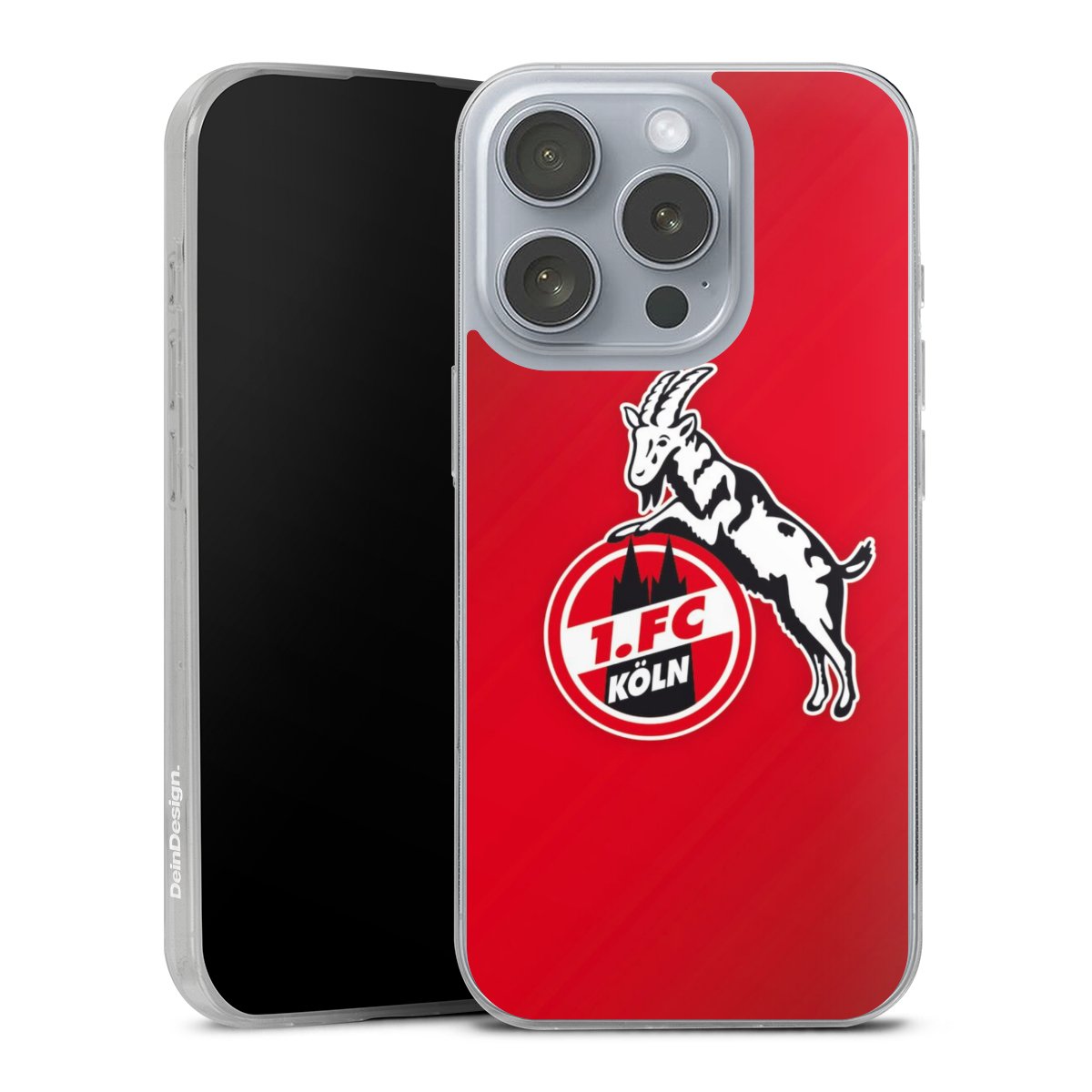 iPhone 16 Pro Handy Slim Case extra dünn Silikon Handyhülle transparent Hülle Official Licensed Product Effzeh 1. Fc Köln Silikon Slim Case