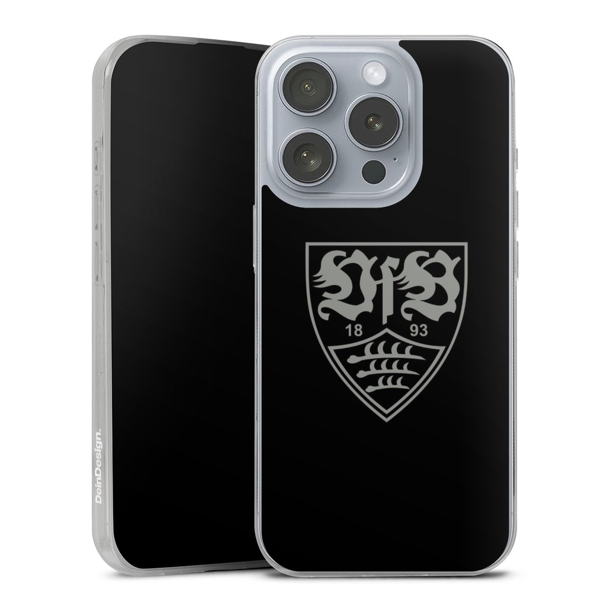 iPhone 16 Pro Handy Slim Case extra dünn Silikon Handyhülle transparent Hülle Official Licensed Product Vfb Stuttgart Silikon Slim Case