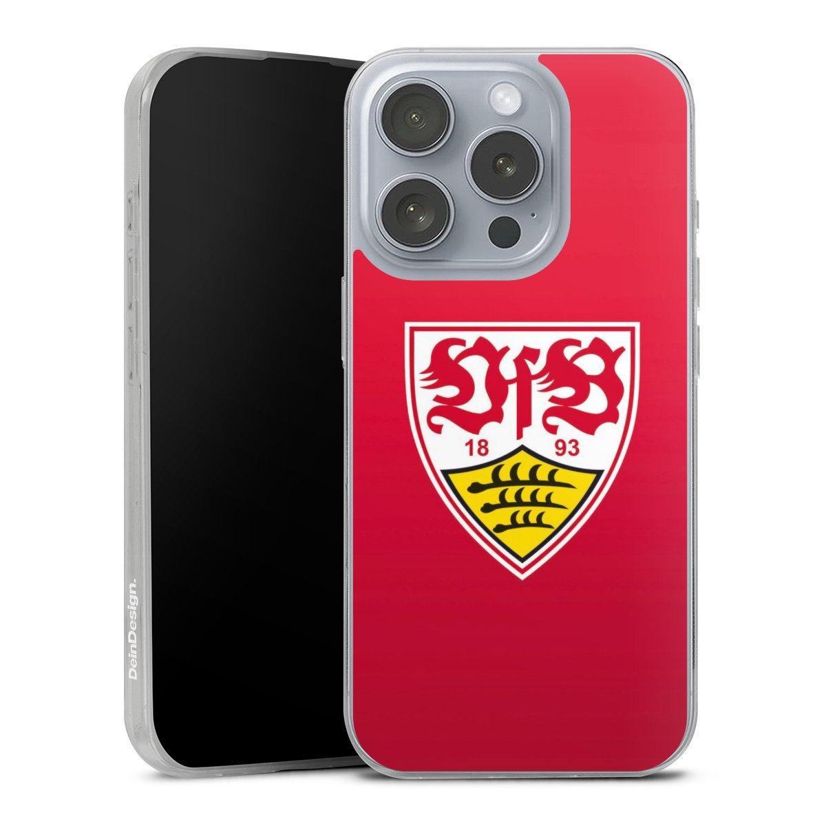 iPhone 16 Pro Handy Slim Case extra dünn Silikon Handyhülle transparent Hülle Official Licensed Product Vfb Stuttgart Silikon Slim Case