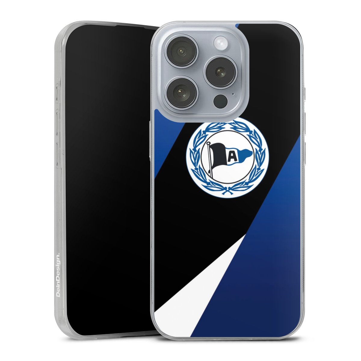 iPhone 16 Pro Handy Slim Case extra dünn Silikon Handyhülle transparent Hülle Official Licensed Product Arminia Bielefeld Dsc Silikon Slim Case