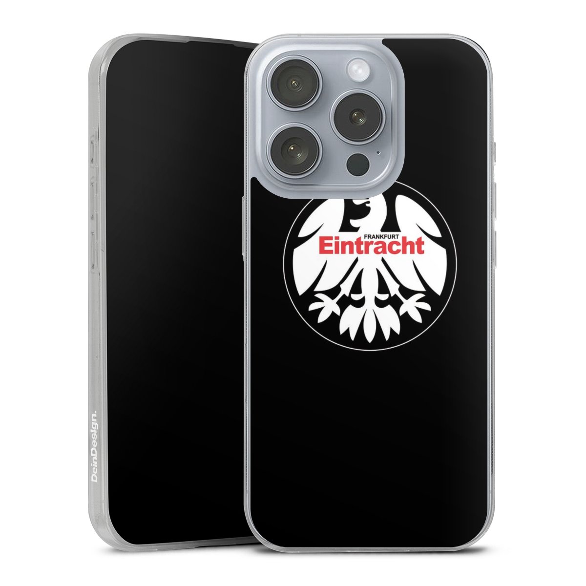 iPhone 16 Pro Handy Slim Case extra dünn Silikon Handyhülle transparent Hülle Official Licensed Product Eintracht Frankfurt Sge Silikon Slim Case