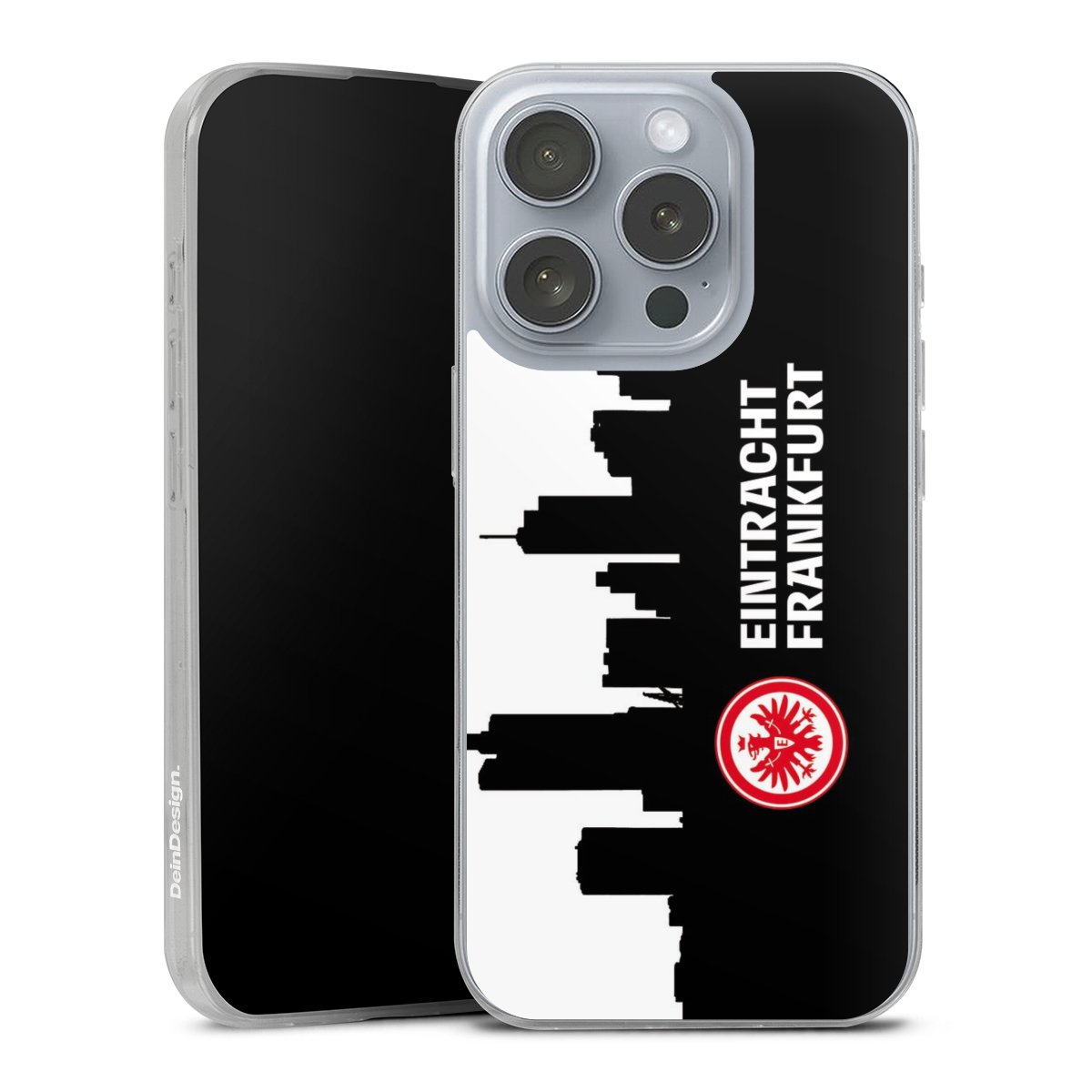 iPhone 16 Pro Handy Slim Case extra dünn Silikon Handyhülle transparent Hülle Sge Eintracht Frankfurt Official Licensed Product Silikon Slim Case